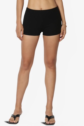 TheMogan Junior's Basic Cotton Span Boy Shorts Under Layer Mini Short Leggings - Picture 13 of 27