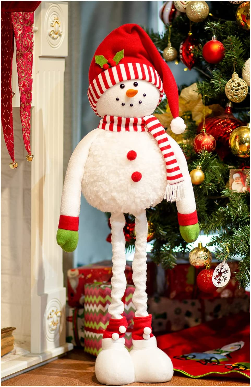 stuffed standing snowman