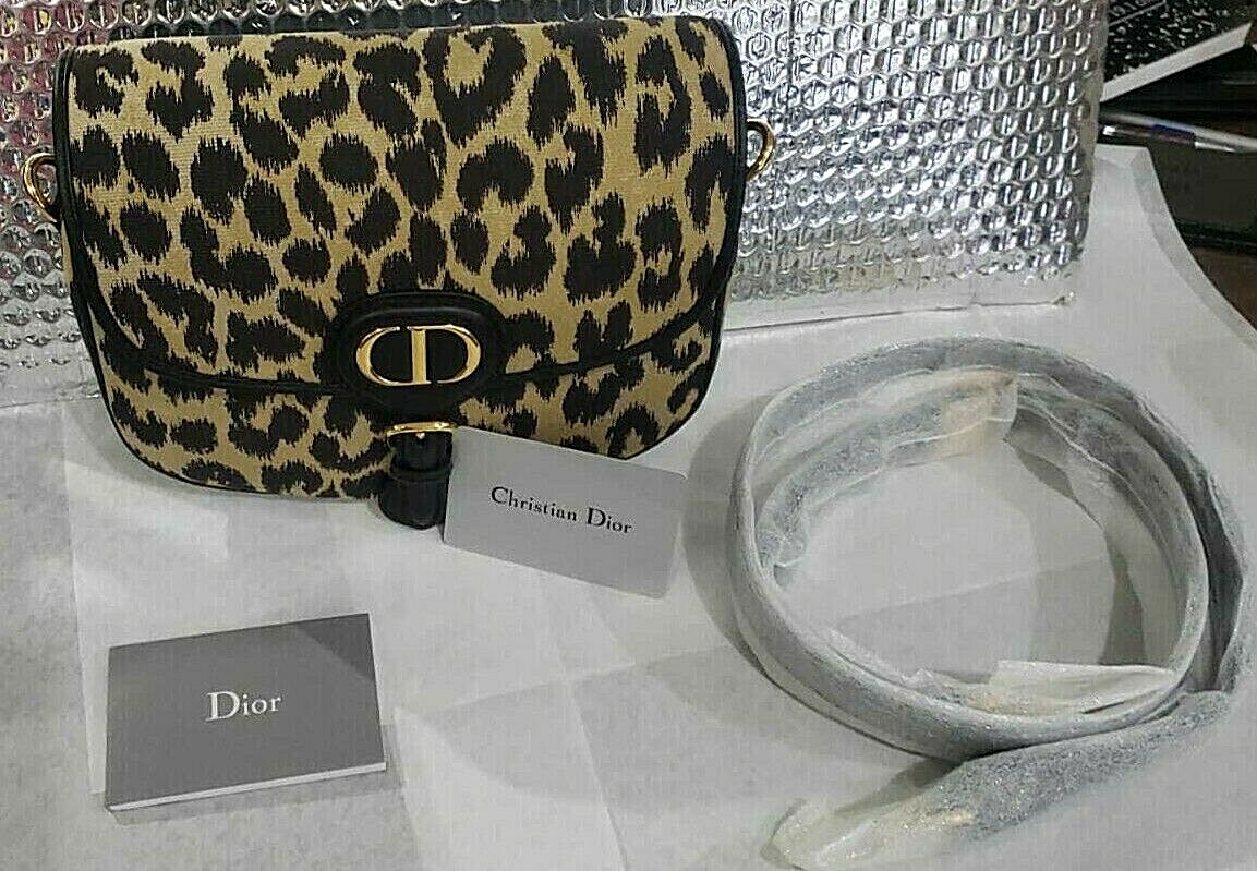 Dior Bobby Bag Medium Dior Oblique Jacquard Gray in Canvas with Gold-tone -  US