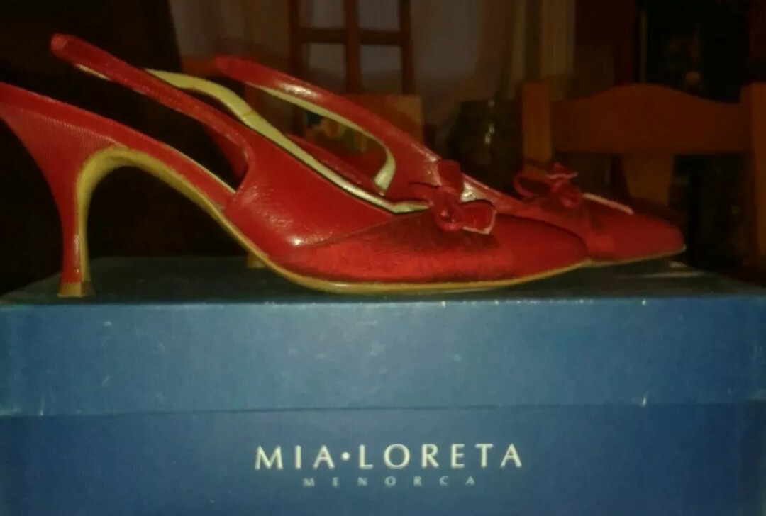 Escarpins MIA LORETA En Velours Jaune Paille Doublés Cuir - Taille 40 - Occasion Très Bon état