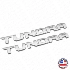 2pcs 13-21 OEM Chrome Tundra Letter Side Fender Nameplate Emblem Badge Logo