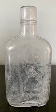 Vintage Clear Whiskey Bottle Full Half Pint