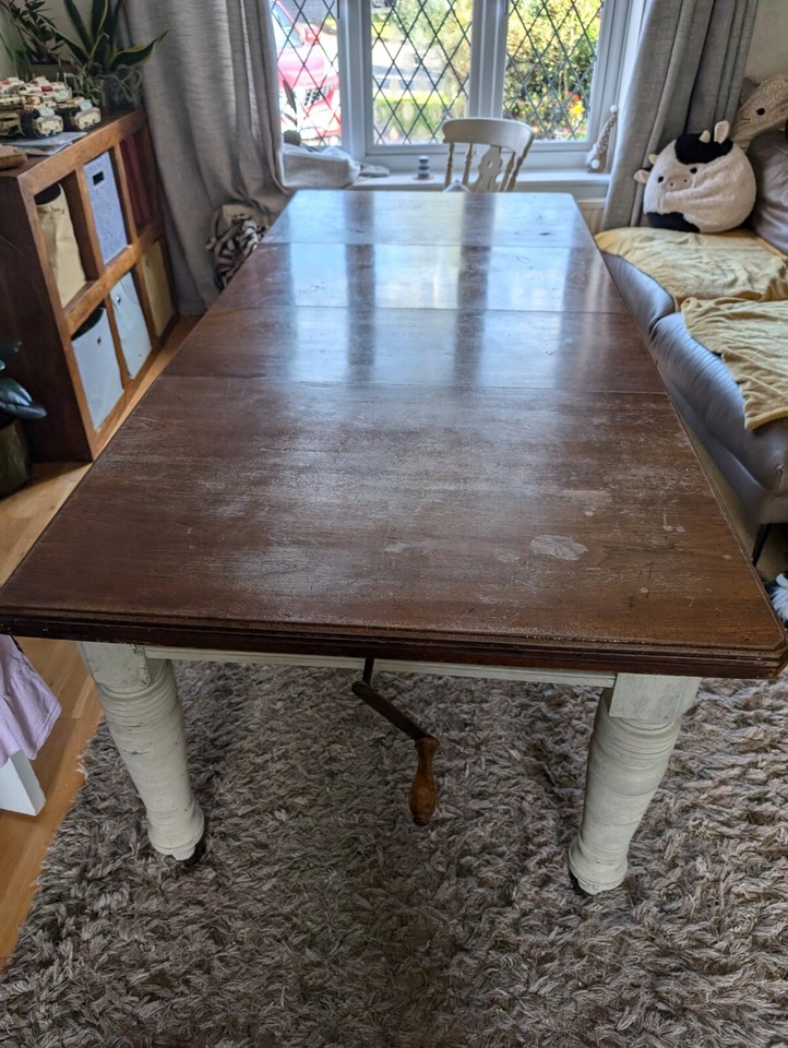 Large Antique Extendable Victorian Solid Wood Dining Table eBay