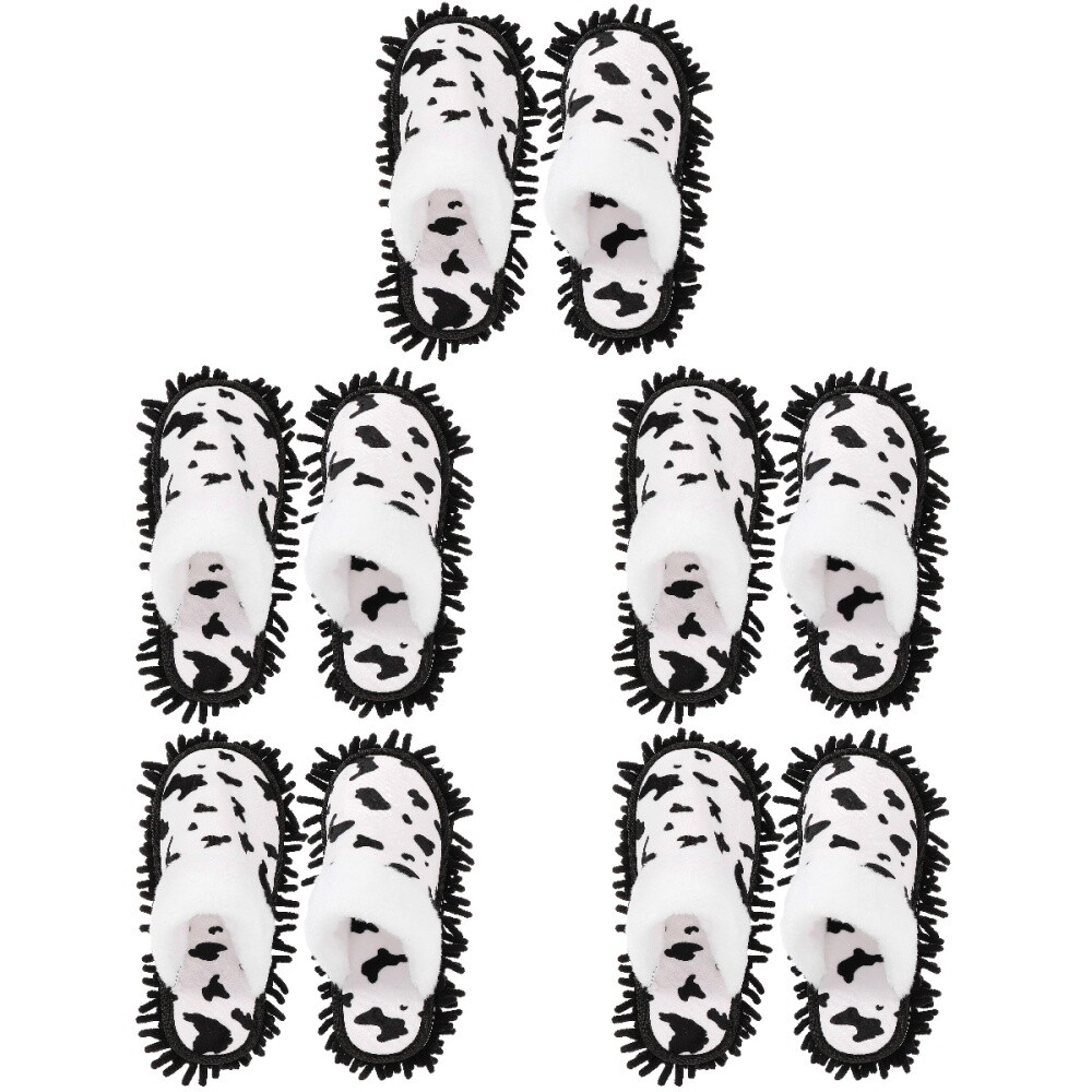 APL 5 Paia di Pantofole Spazzolino Pulizia Pantofole Mop Lavabili Riutilizzabili