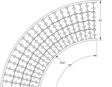 NEW! Curved Skatewheel Conveyor 24X32AX90AHR!!