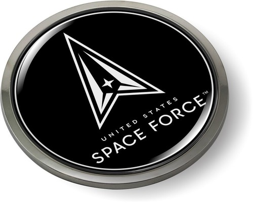 UNITED STATES SPACE FORCE 3D Domed Emblem Badge Car Sticker Chrome ROUND Bezel - Picture 4 of 32