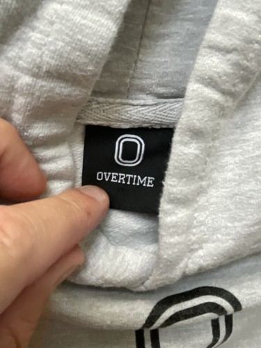 OVERTIME Basketball Hoodie Sweatshirt YOUTH Medium LIGHT GRAY Pullover Boys - Picture 5 of 6