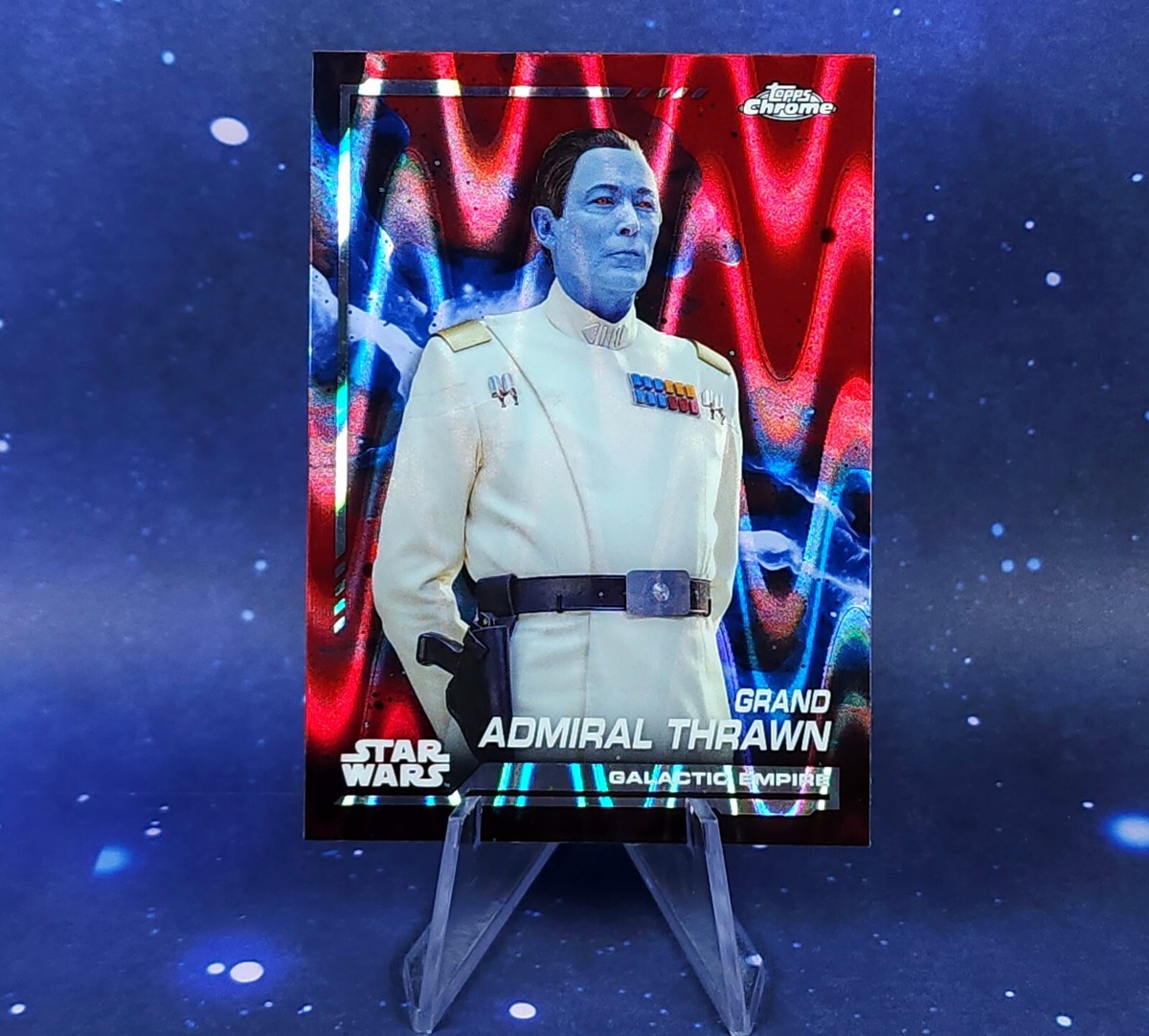 Grand Admiral Thrawn 2024 Topps Chrome Star Wars Red RayWave 