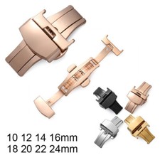 Butterfly Buckle Watch Band Clasp 24 10mm-20mm 22mm Stainless Steel Strap Buckle
