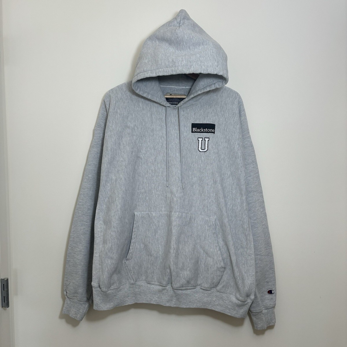 Vintage 90s Champion Reverse Weave Hoodie Sweatshirt Gray 