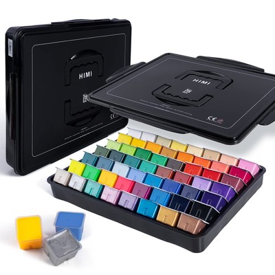 HIMI Gouache Paint Set, 56 Colors×30ml, Unique Jelly Cup Design, Non-Toxic,
