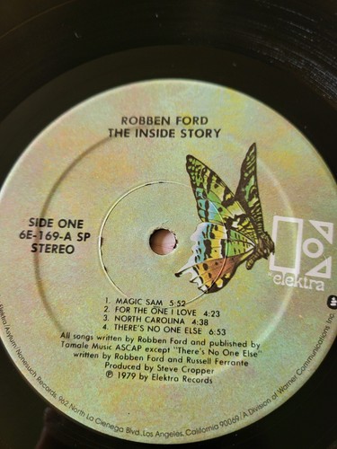 ROBBEN FORD The Inside Story 1979 Jazz Rock LP Vinyl Record 6E-169 Elektra LP1 - Picture 6 of 9