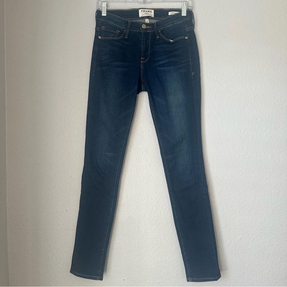 Frame Le Skinny de Jeanne Jeans Columbia Road Size 27, Frame Denim Jeans Women's - Image 3 of 4