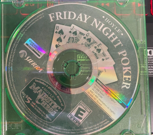 Hoyle Friday Night Poker 2003 PC CD-ROM juegos de casino Sierra solo disco - Imagen 1 de 1