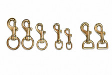 Solid Brass Trigger Hook Swivel Snap Clip Various Sizes Dog Lead Marine
