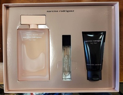 Narciso Rodriguez Musc Nude Eau De Parfum 100ml 3 Piece Gift Set -NIB
