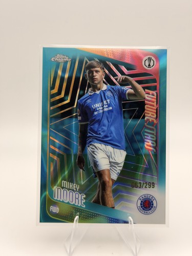 2025-26 Chrome UEFA Club Competitions Mikey Moore #56 Teal Refractor /299