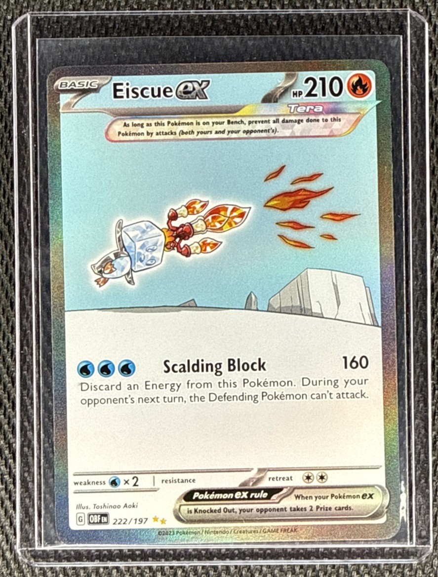 Eiscue ex 222/197 Special Illustration Rare SIR Obsidian Flames