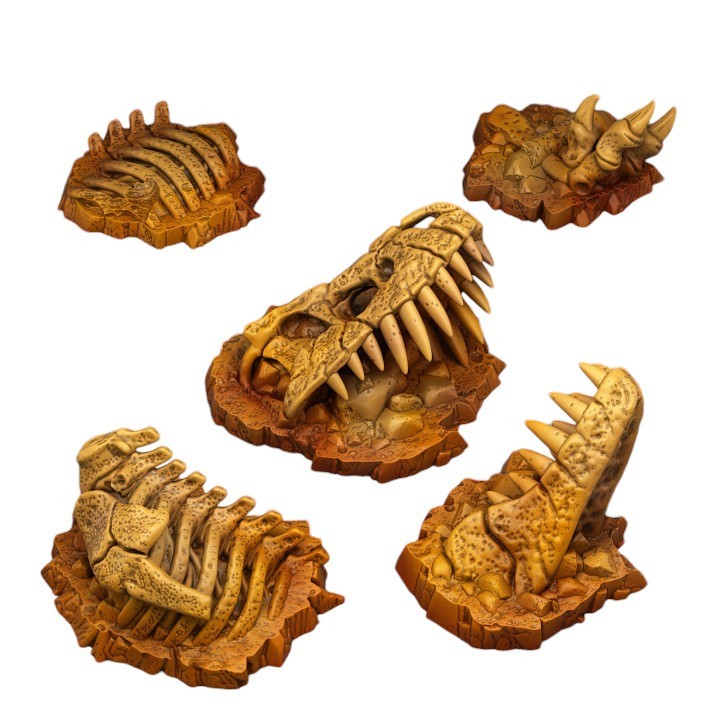 Fossile de T-Rex réaliste pour remplacer les décors miniatures en plastique creux