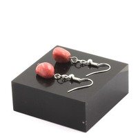 Steine Und MinéRaux. Ohrringe 1 Perle Rhodochrosit Du Brazilien In