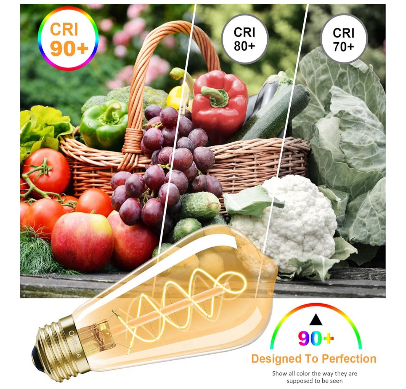 Owilukie E26 LED Bulb 4W Equivalent 40 watt,Vintage Edison BulbsWarm White 2200k