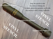 U.S. WWII 2.36-inch M6A3 HE Bazooka Rocket Stencil, Stencil 036