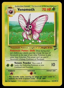 Venomoth 31/130 Base Set 2 Rare