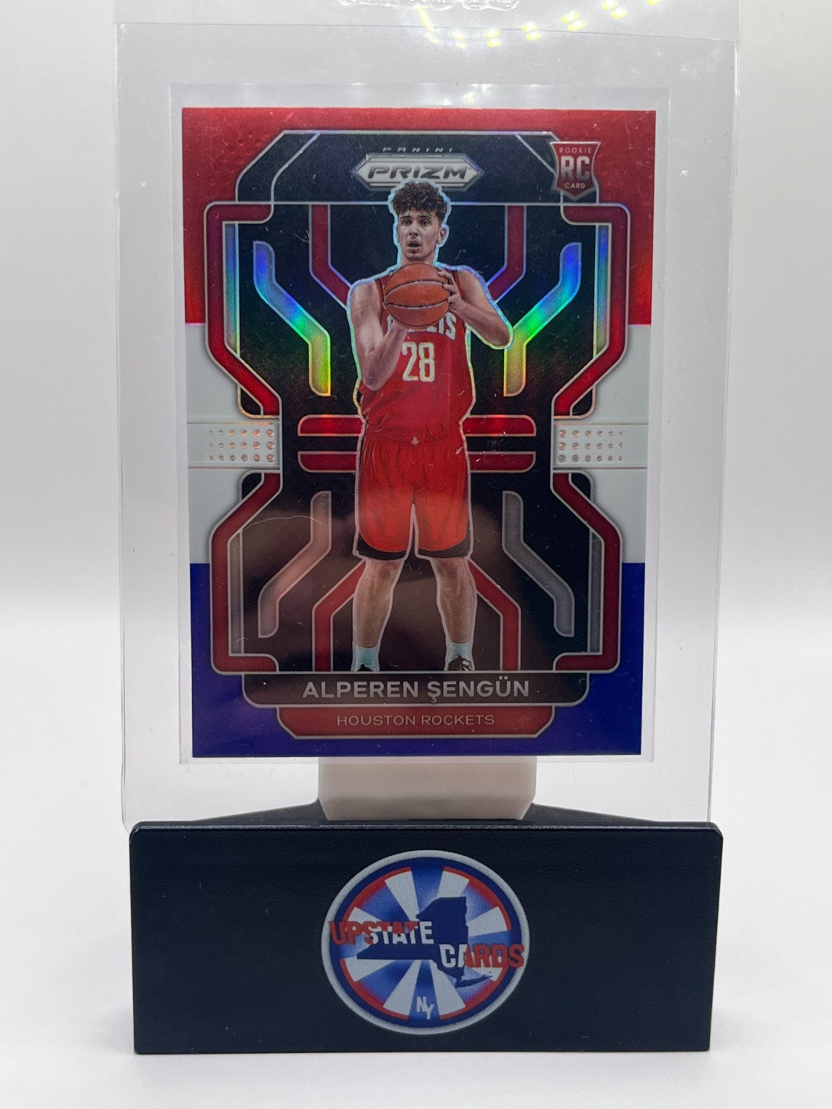 2021 Panini Prizm #318 Alperen Sengun Red White Blue Rookie RC - Rockets