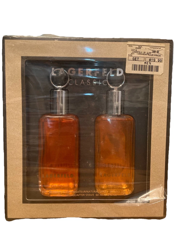 De Colección Karl Lagerfeld Juego Clásico 60 Ml Eau de Toilette y After Shave Nuevo Con Etiquetas 2oz Foto 4 de 4