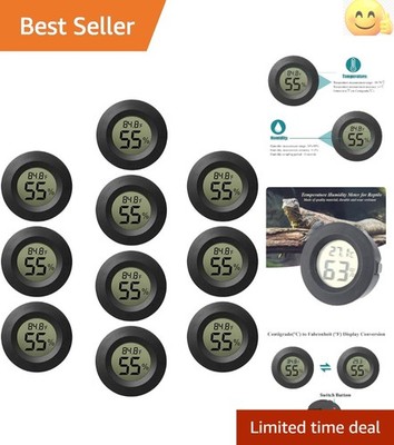 Versatile 10-Pack Thermometer and Hygrometer for Gardens, Greenhouses, and More