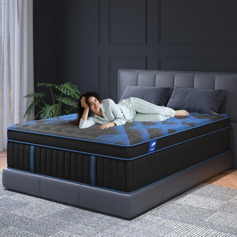 Queen Double King Single COOL-GEL Memory Foam Pocket Spring 34CM Mattress - image 2 of 4