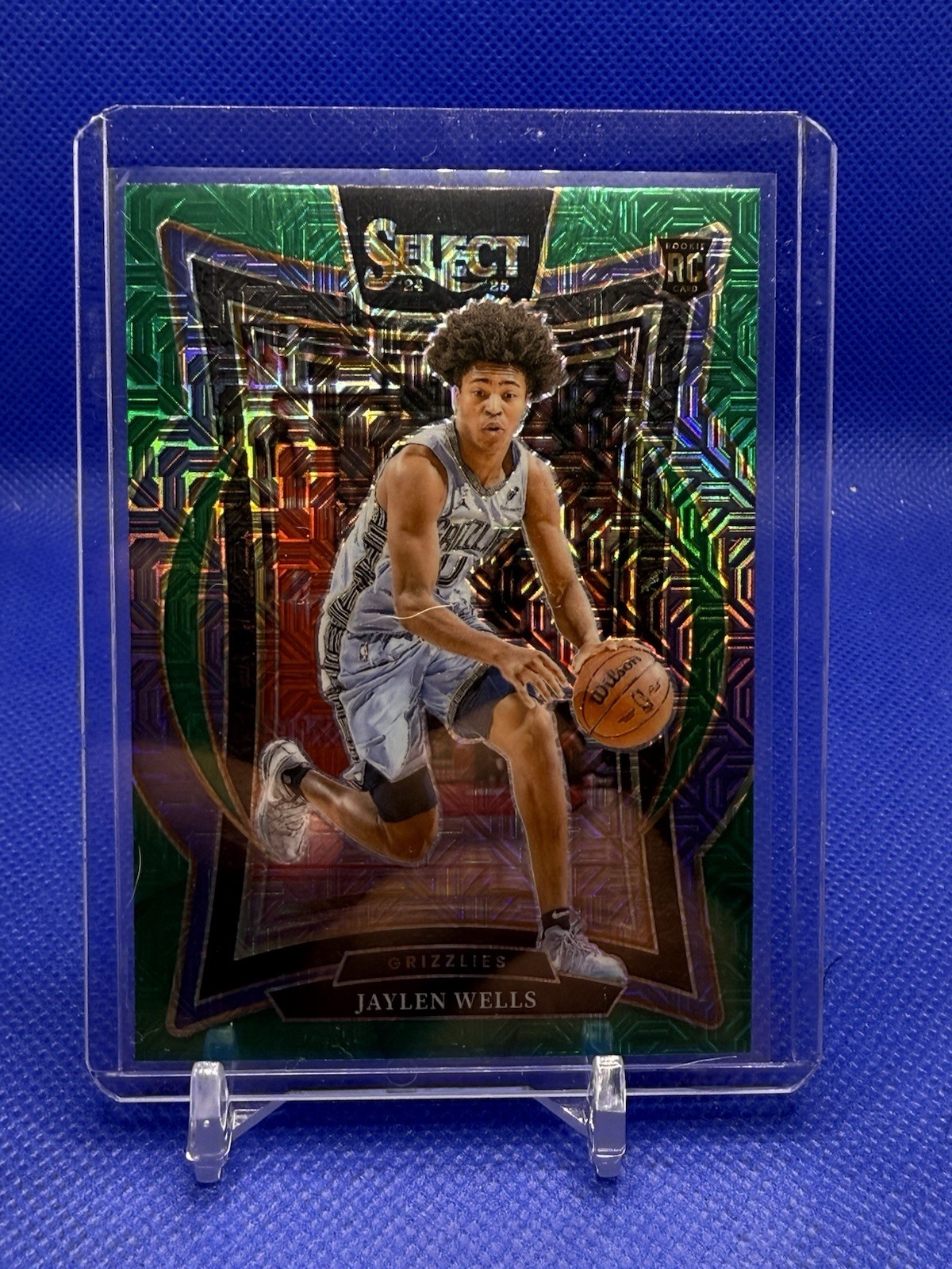 2024-25 Panini Select - Concourse Jaylen Wells #79 Green Mojo Prizm (RC)