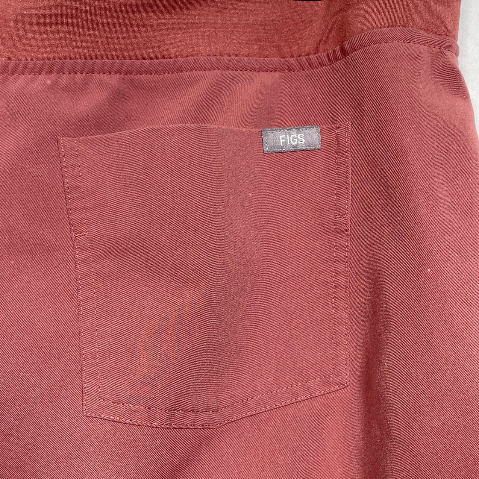 FIGS Technical Collection Drawstring Burgundy Red… - image 9