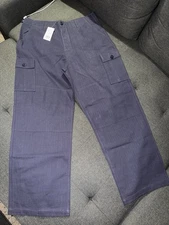 HUF Blind Skateboards Double Knee Cargo Pants Men’s Large Navy