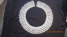 VINTAGE FAUX PEARL COLLAR BIB NECKLACE 16" AT NECK EXCELLENT