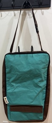 AJ Tack Deluxe Bridle Bag with Hanging Hooks Brown & Turquoise New With Tags