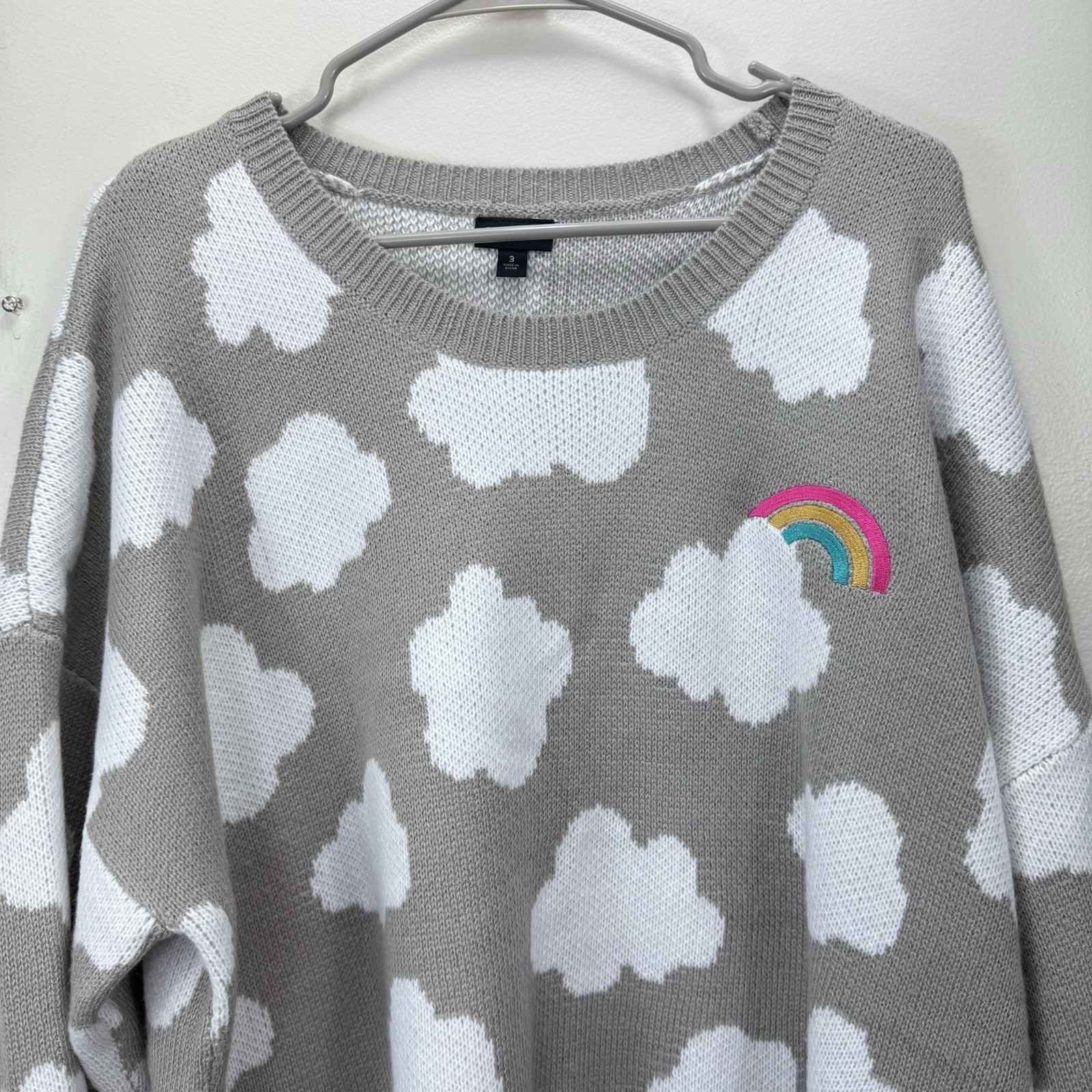 Torrid Clouds Rainbow Pullover Drop Shoulder Tuni… - image 7