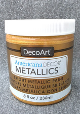 DecoArt Americna Decor Metallics 24K Gold Acrylfarbe 236ml ADMTK04