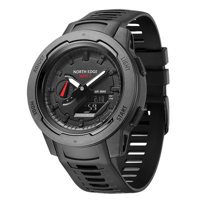 NORTH EDGE Mars Outdoor Sportuhr 50M wasserdicht Digitale Armbanduhren Herren DE