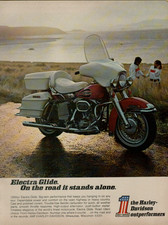 1970 1971 Harley-Davidson Electra Glide 1200 Motorcycle Original Color Print Ad