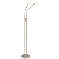 Led Stehlampe Stehleuchte Wohnzimmerlampe Touchdimmer Sand Metall H 173 Cm