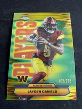 Jayden Daniels - 2025 Topps Chrome Power Players Yellow Refractor #/275 PP-3