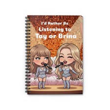I"d Rather Be Swift/Carpenter Fans Fun Concert-Themed Spiral Notebook