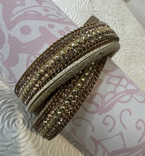 Faux Leather Multi-Strand Wrap Cuff Bracelet ...