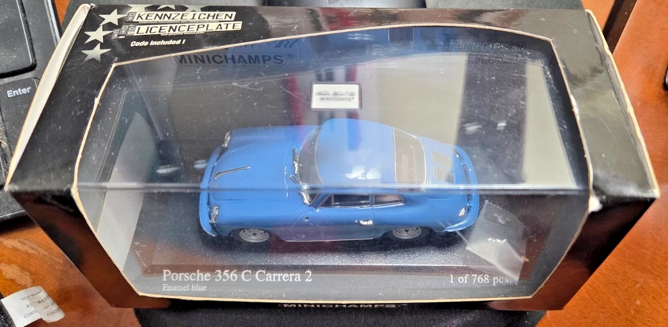 Minichamps Pauls Model Art Porsche 356 C Carrera 2 Enamel Blue 1 of 768 pcs. - Image 2 of 4
