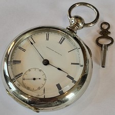 I89 1874 BIG 18s WALTHAM MODEL 1857 KEY WIND WWCo GRADE FOGG’S PATENT RUNS A+!