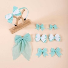 Kids Red Butterfly Bow Hair Clips Set Sweet Hairpins for Girls Hairstyles