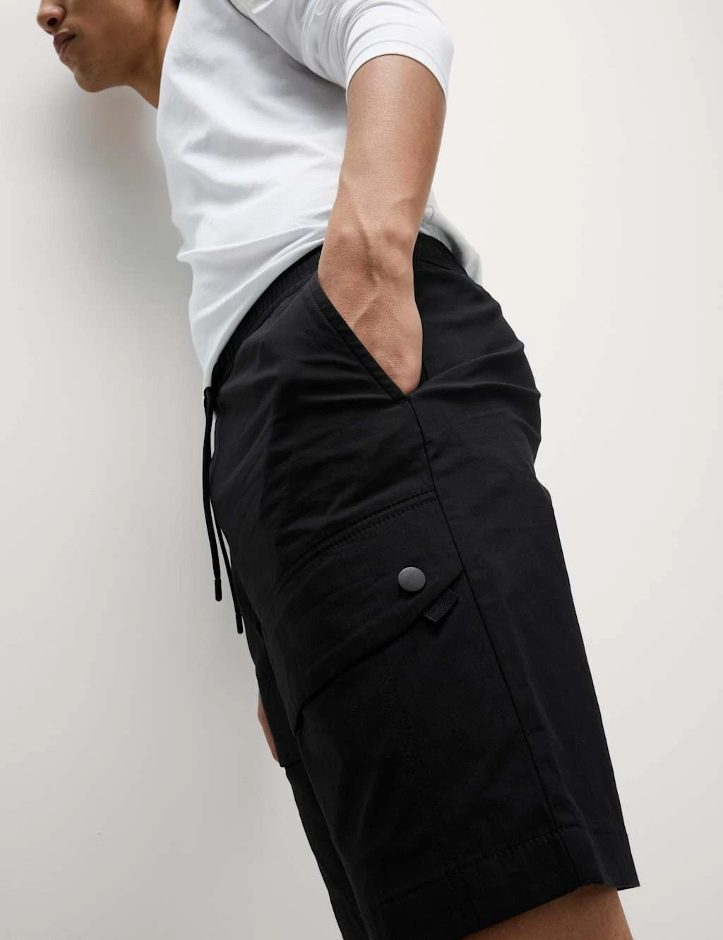Marks & Spencer Mens Cotton Cargo Shorts in Black - M&S
Opens in a new window or tab