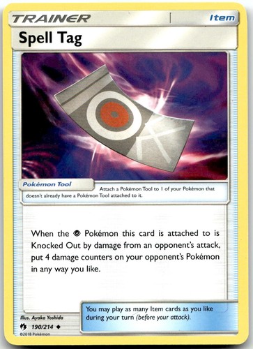 Pokemon Spell Tag Lost Thunder SM8 #190/214 Uncommon LP $SALE$!