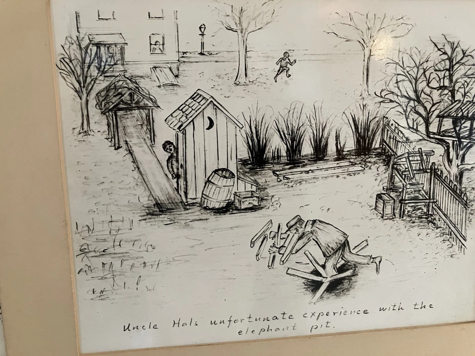 Vintage Story Board Original Hand Drawn Art Local Connecticut History - Image 4 of 4